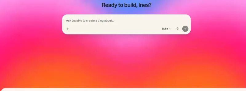 Welcome Lovable Dashboard
